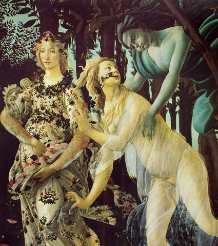 Primavera (détail -figure de Flora) - Sandro Botticelli